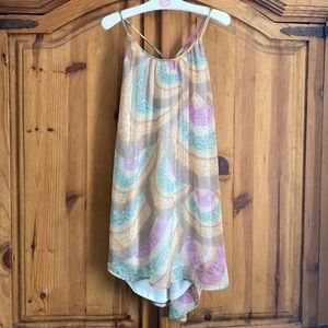 NWOT O’Neill Sunrise Waves Translucent Pastel Dress